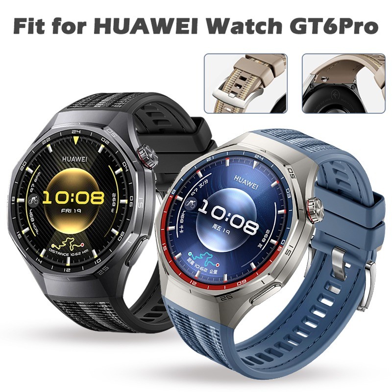 Dây đeo silicon Nylon chính thức cho Huawei WATCH GT6 Pro Vòng đeo tay silicon tổng hợp cho dây đeo 