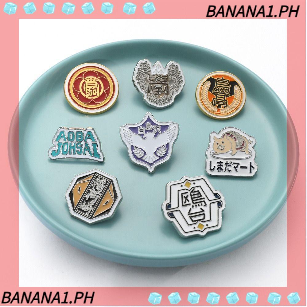 BANANA Haikyuu Trâm cài, Anime Kageyama Men Pin, Nekoma Karasuno Hinata Shoyo Huy Hiệu Kim Loại