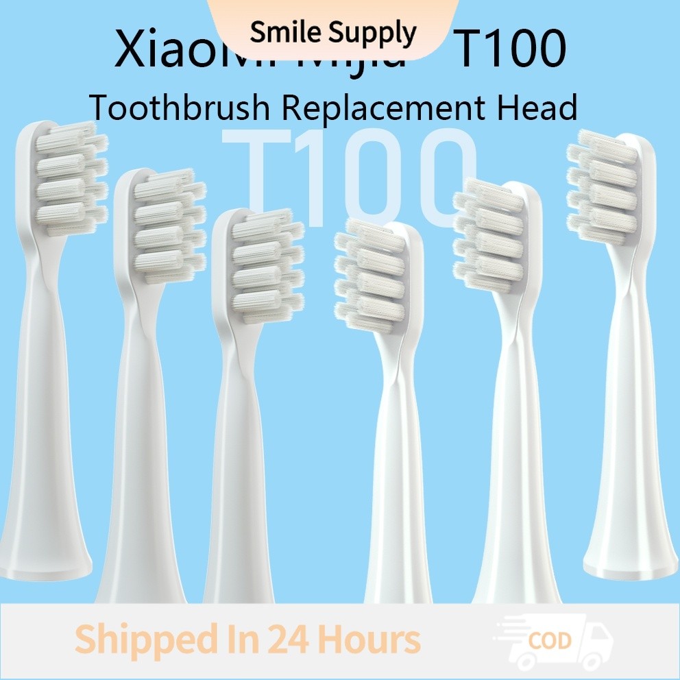6 Đầu Bàn Chải Đánh Răng Cho Xiaomi Mijia T100 Đầu Bàn Chải Thay Thế Với Xiao mi Mijia T100 MES603 Đ
