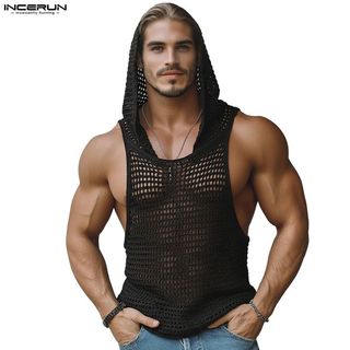 Áo Vest Nam Thiết Kế Lưới Rỗng Thời Trang Incerun