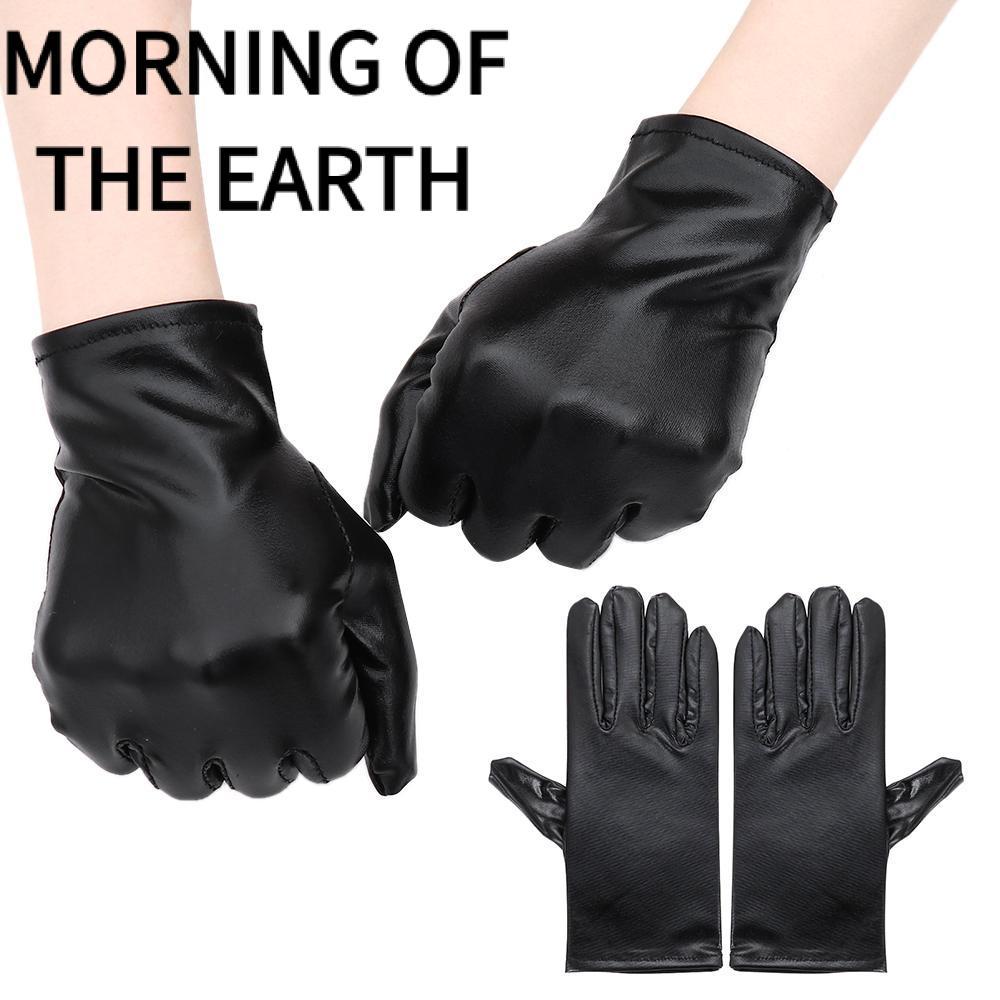 MORNING OF THE Găng Tay Da Gothic Punk PU Mittens Gothic Dress Up