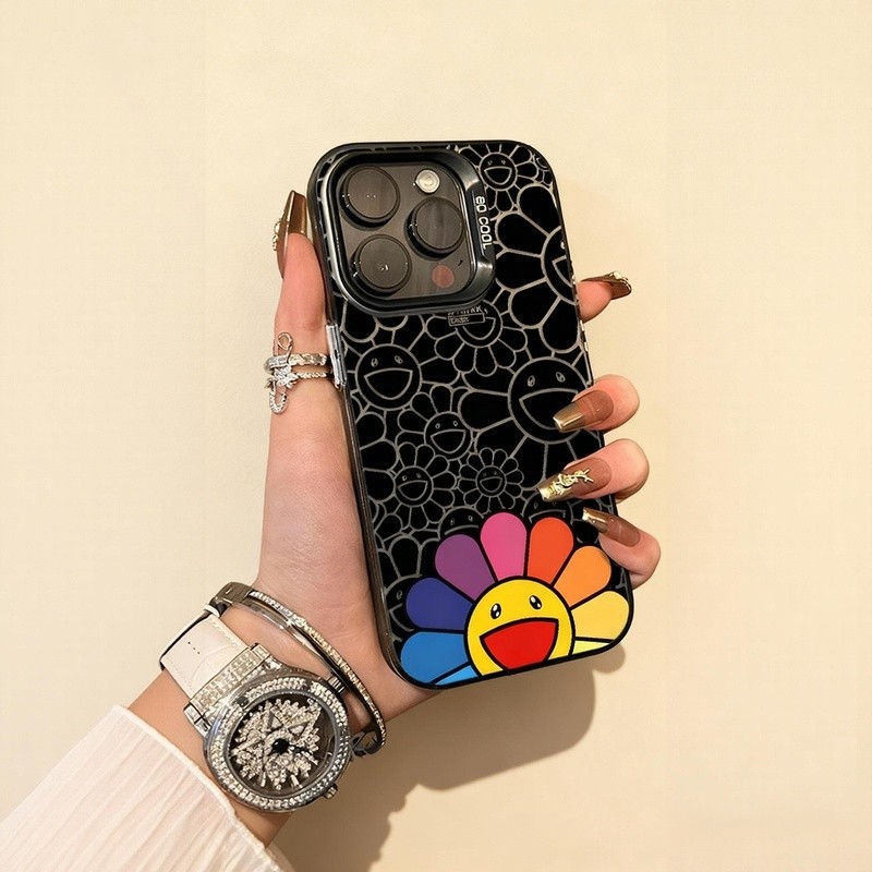 Liu Yuning Cùng Phong Cách iPhone Ốp Lưng Thích Hợp Cho Xiaomi 17promax iPhone17 Hoa Hướng Dương Tak