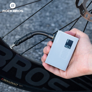 Máy bơm không khí điện Mini ROCKBROS 120PSI với vỏ hợp kim nhôm nhẹ, tiện lợi cho việc kiểm tra và điều chỉnh áp suất lốp trong nhiều tình huống.