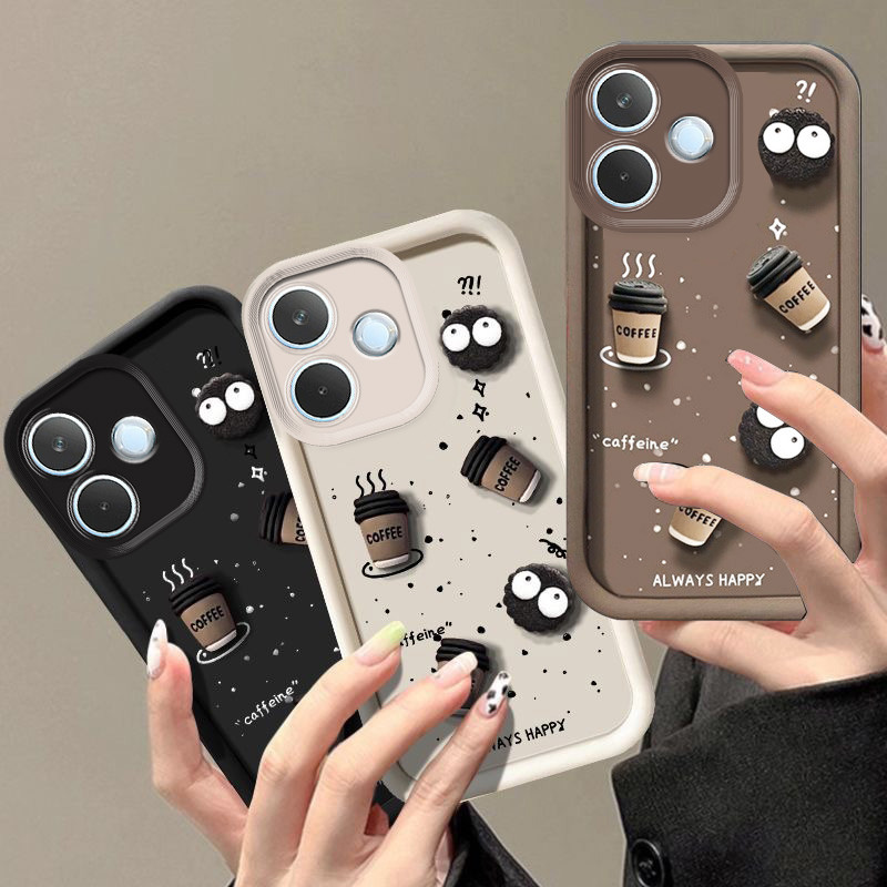 ốp lưng oppo a5 pro 5g Ốp điện thoại cốc cà phê 3D oppo a5 pro 5g