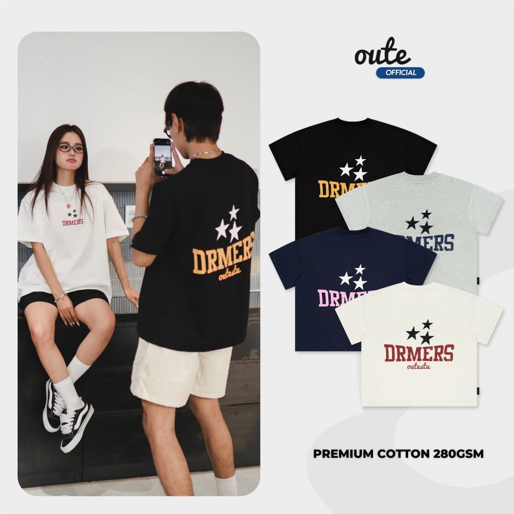 Áo Thun Form Boxy Outerity Tri-Star Unisex Nam Nữ Local Brand Premium Cotton 280gsm / Dreamer Collec