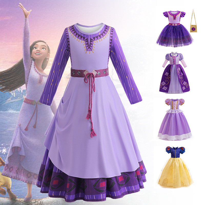 Váy dự tiệc cho bé gái cosplay Ngôi sao Wish ASHA ASHA Đầm trẻ em Sophia Đầm công chúa 11.9