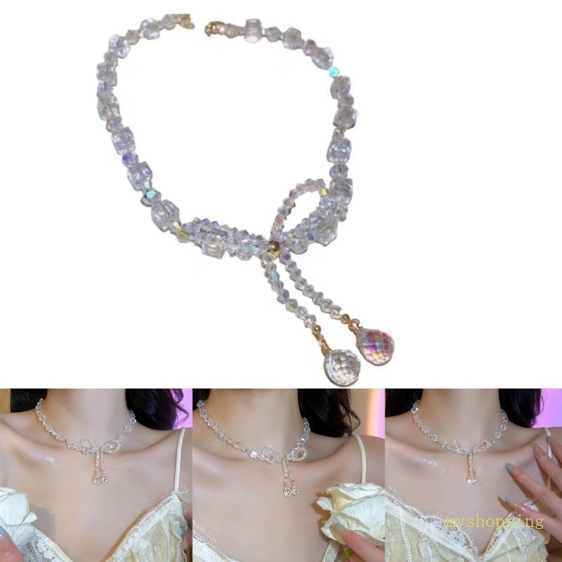 Dây chuyền hạt pha lê Ivy Ngọt cho nữ, phù hợp làm trang sức cưới