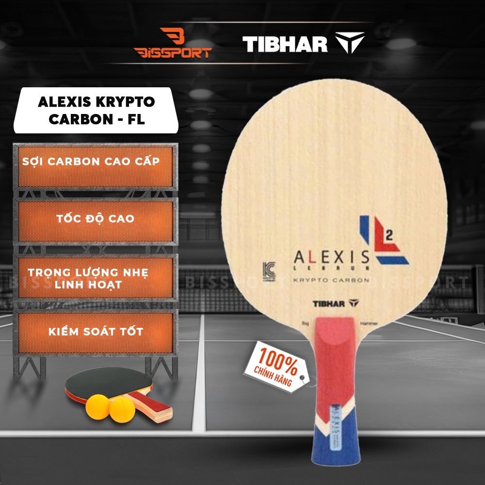 Cốt Vợt Bóng Bàn Tibhar ALEXIS Krypto Carbon - FL Chính Hãng - Kiểm Soát Tốt - Tấn Công Mạnh Mẽ - Ch