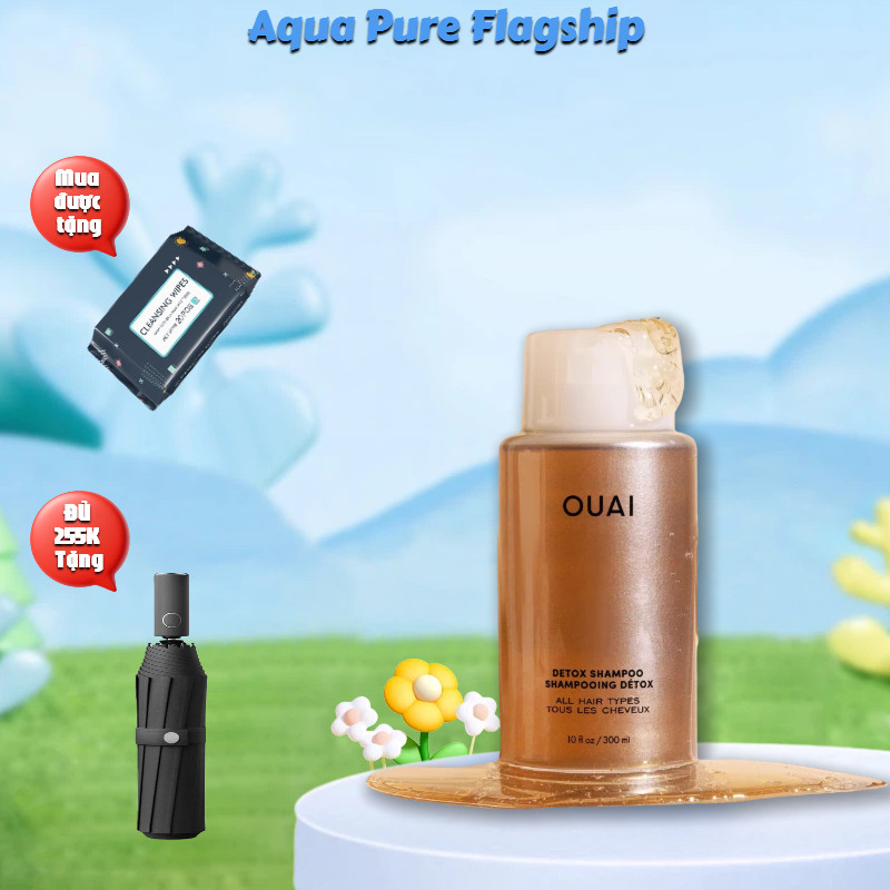 6.🔥 SIÊU ƯU ĐÃI: Dầu Gội Detox OUAI Mỹ 300ml - Thanh Lọc Sâu & Kiểm Soát Dầu + QUÀ TẶNG Lược Gội