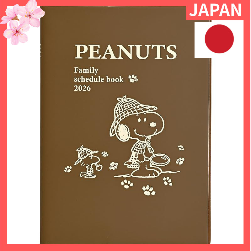 Kutsuwa Planner Snoopy Family Planner 2026 B6 Monthly Sunday Start Detective 657SQE Starting Decembe