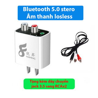  Bộ thu Bluetooth cao cấp cho bộ khuếch đại 5.0 Âm thanh chất lượng cao HIFI Stereo Đi kèm dây 3.5 Không cần nguồn điện 