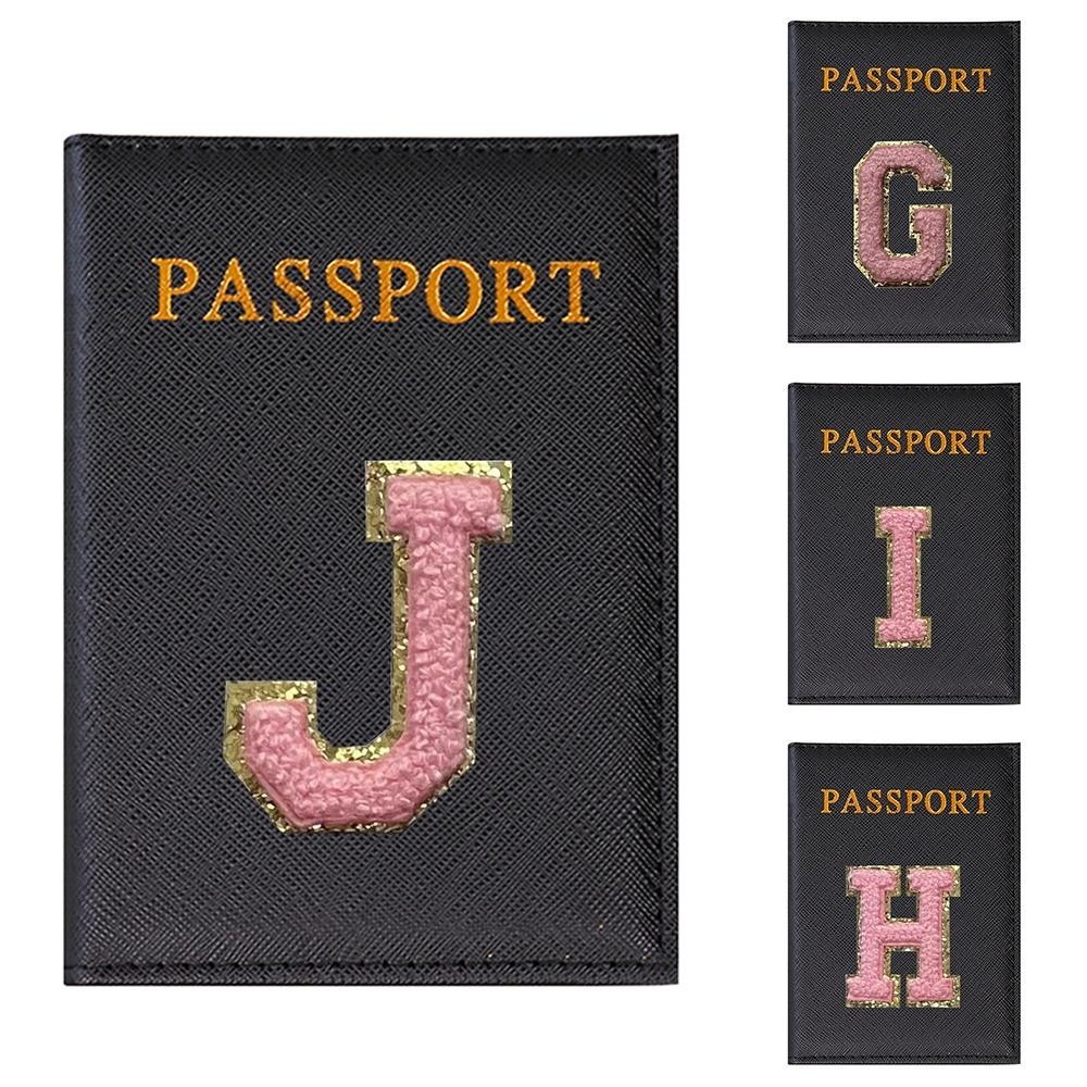 Passport cover ticket holder document organizer travel portable passport protection cover Pink embro