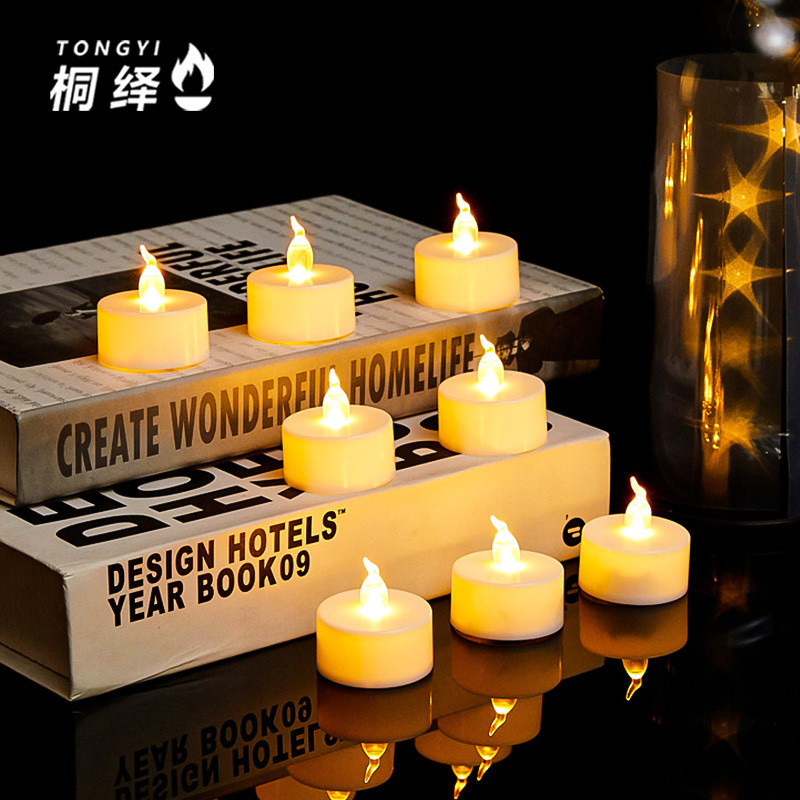 Đèn Led Điện Tử Nến Trong Suốt Wick Trà Sáp Mô Phỏng Điện Tử Nến Giáng Sinh Trang Trí Điện Tử