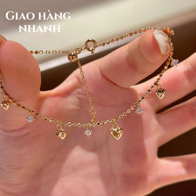Việt Nam 1 Ngày Giao💕 Thép titan không phai màu Vòng tay tua tình yêu,Vòng tay nữ cao cấp,Vòng tay n