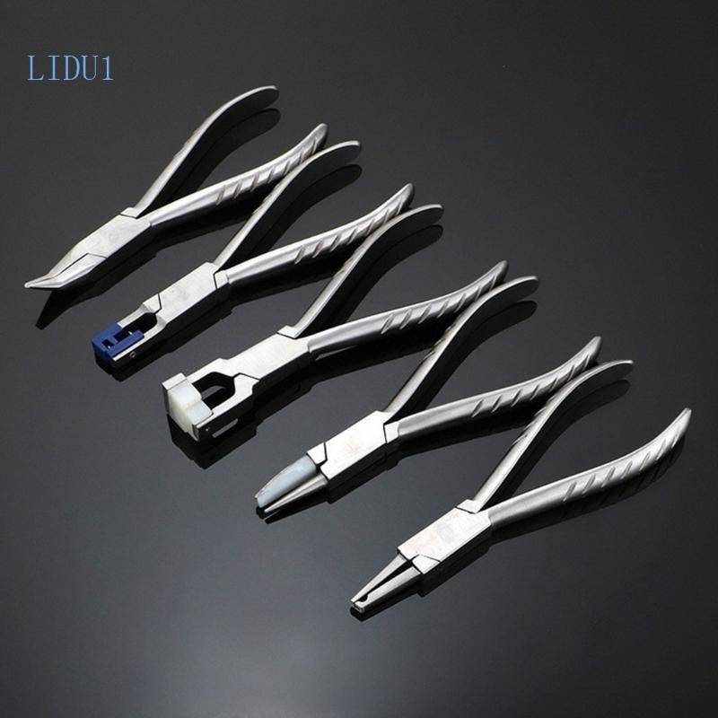 LIDU1 Professional Stainless Steel Flat Jaw Nylon Pliers Jewelry DIY Injury Prevention