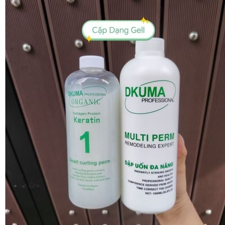 Cặp Uốn Lạnh DKUMA ORGANIC Keratin Collagen Protein 800ml