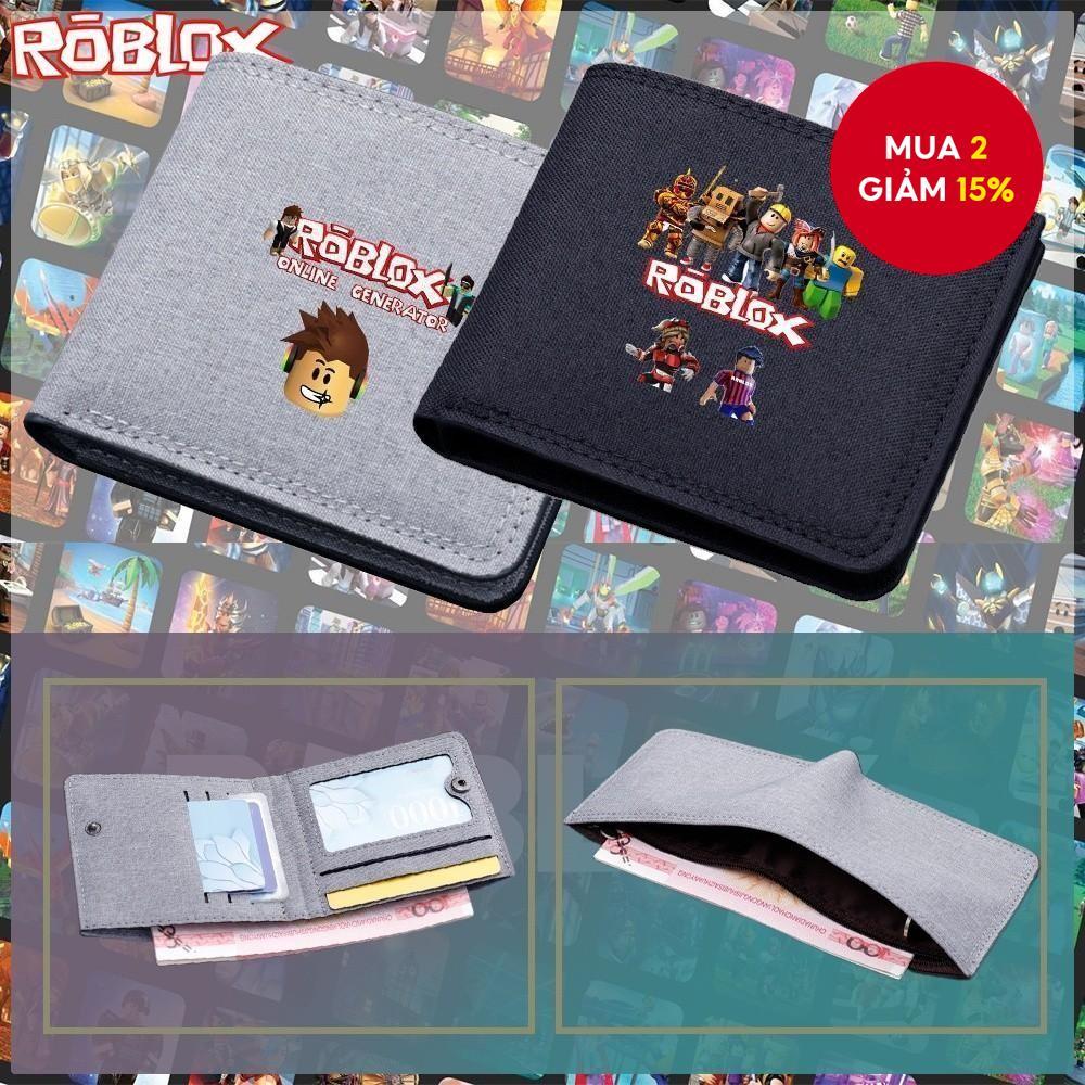 Roblox Trẻ Em Ví Roblox In Hình Bifold Ví Bé Trai Vải Ví Đựng Tiền Xu Anime Hàng Hóa Học Sinh Dây Ké