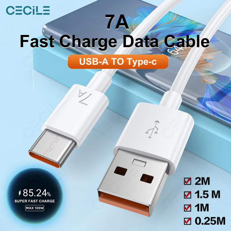 Dây Sạc Type C Sạc Nhanh 7A 100W Chip Bảo Vệ Thông Minh Cáp Sạc Nhanh An Toàn Cho Android iPhone