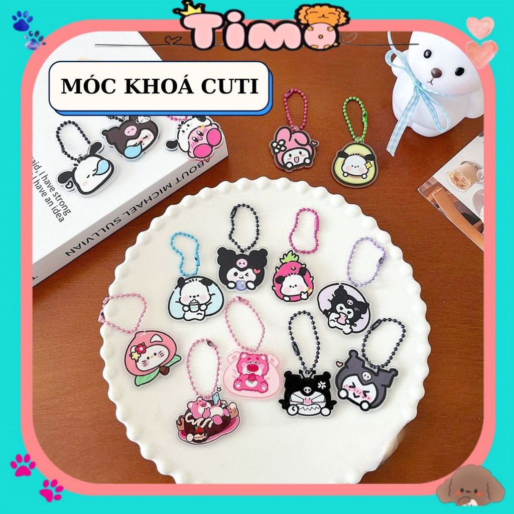 Móc Khoá Collect Book Binder Hoạt Hình Keyring Charm Dây Hạt Trang Trí Điện Thoại Timo PK101