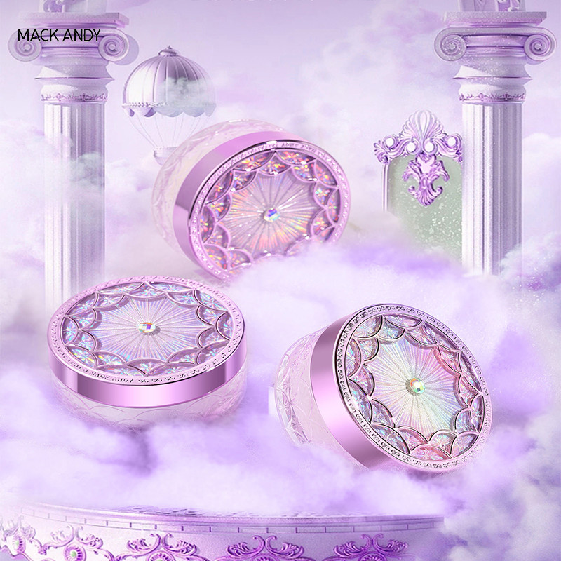 MACKANDY MK888 Shining Purple Light Skin Beauty Setting Powder 24gram, Kiểm soát dầu 8 giờ, Da nhẹ k