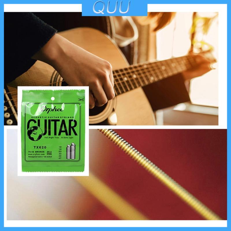 1 Set TX620 Acoustic Guitar Strings Hexagonal Core Phosphor Bronze Strings