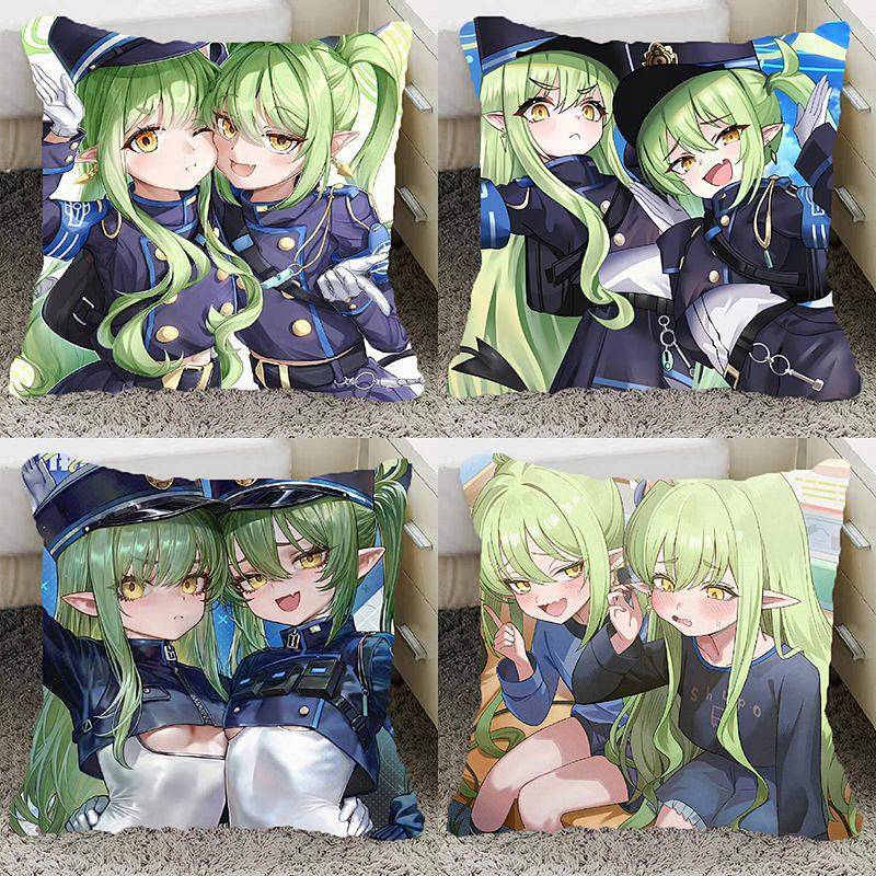 【Ready Stock】 Orange Light Orange Pillow Cartoon Animation Two-Dimensional Peripheral Pillow Nap Sof