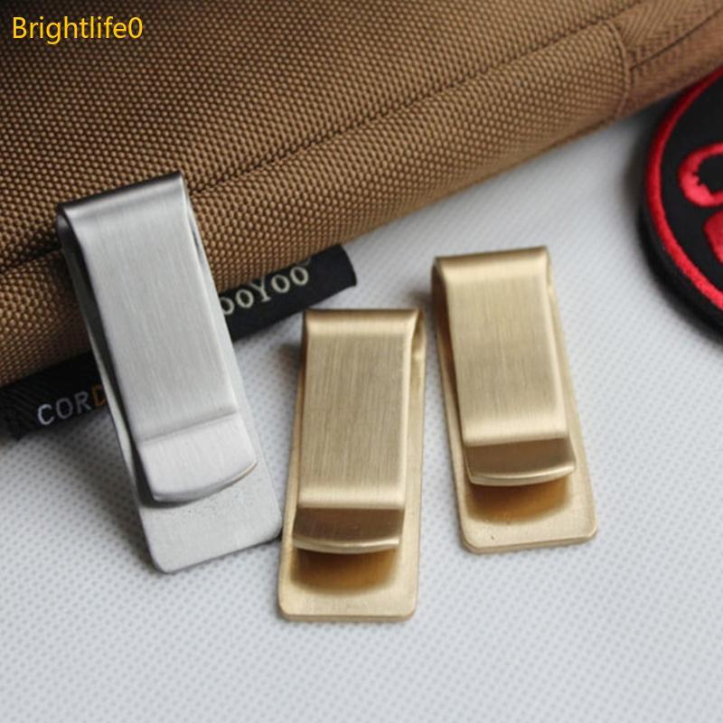 BRIGH Money Clip Wallet Clip Thép không gỉ Giá đỡ tiền Tín dụng Giá đỡ danh thiếp