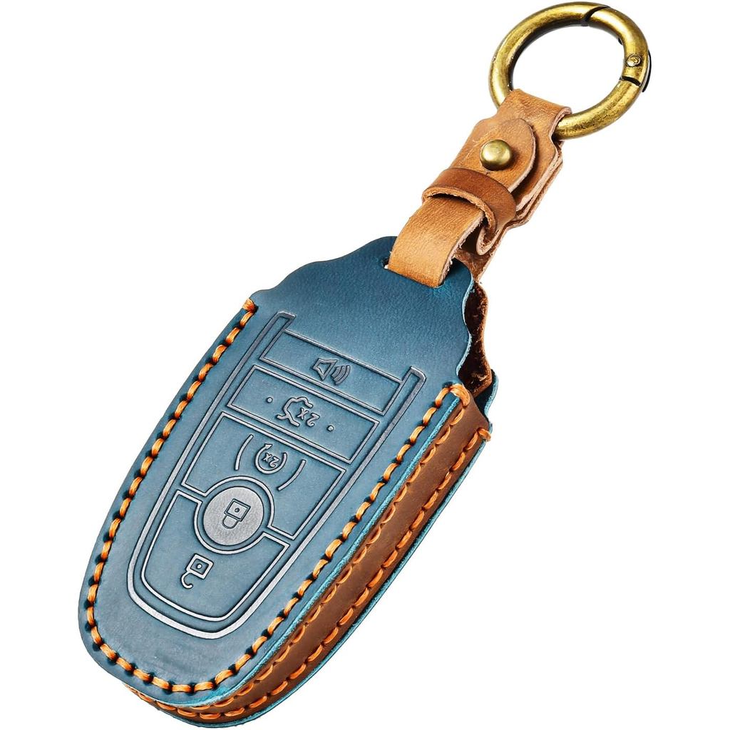 OFFCURVE Bao Da Chìa Khóa Phù Hợp Cho Xe Ford Chìa Khóa Fob Bao Tương Thích Với Ford Mustang Fusion 