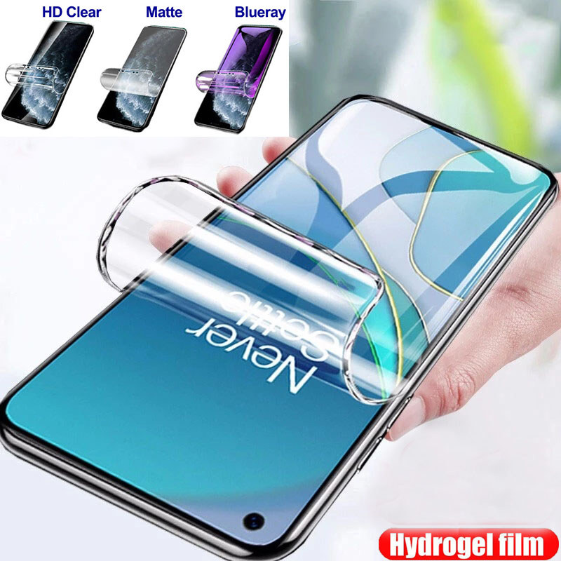 2 Chiếc Hydrogel Cho 1 + OnePlus 9R 9 Pro 8T 8 Pro 7 7T Pro 6 6T Bảo Vệ Màn Hình Không Vân Tay