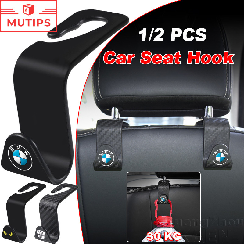 Xe BMW Móc Xe Ô Tô Ghế Sau Móc Ẩn Tựa Đầu Ghế Sau Móc Treo Cho M Power X5 G05 F15 E53 Z4 E89 E85 F20