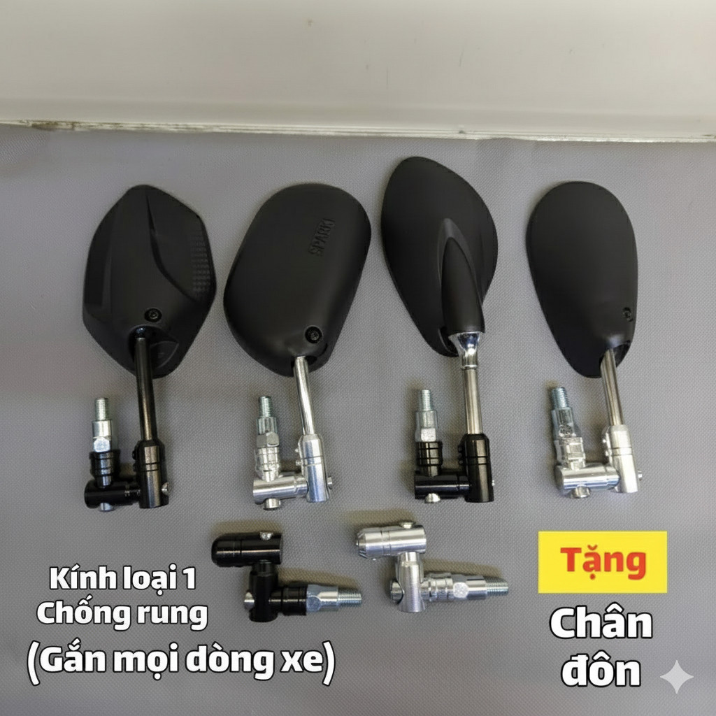Kính/Gương xoay 360 độ (LẮP SẴN) - Chân kính xoay gắn mọi dòng xe