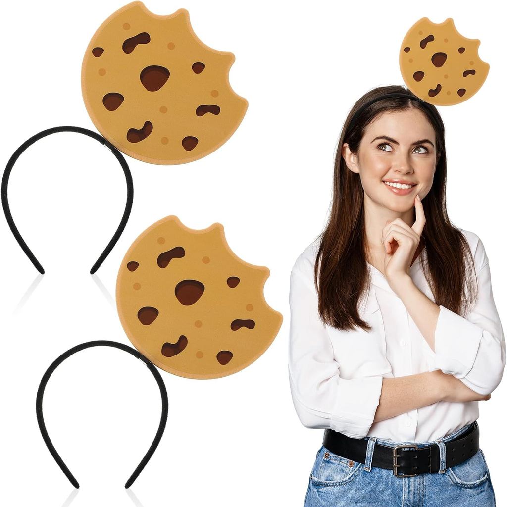 Băng đô Halloween chocolate chip cookie, trang phục dễ thương cho nam và nữ