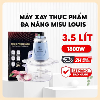  Máy Xay Thực Phẩm Đa Năng MISU LOUIS Cối Thủy Tinh 3.5L Công Suất 500W Máy Xay Thịt Xay Sinh Tố Củ Quả 