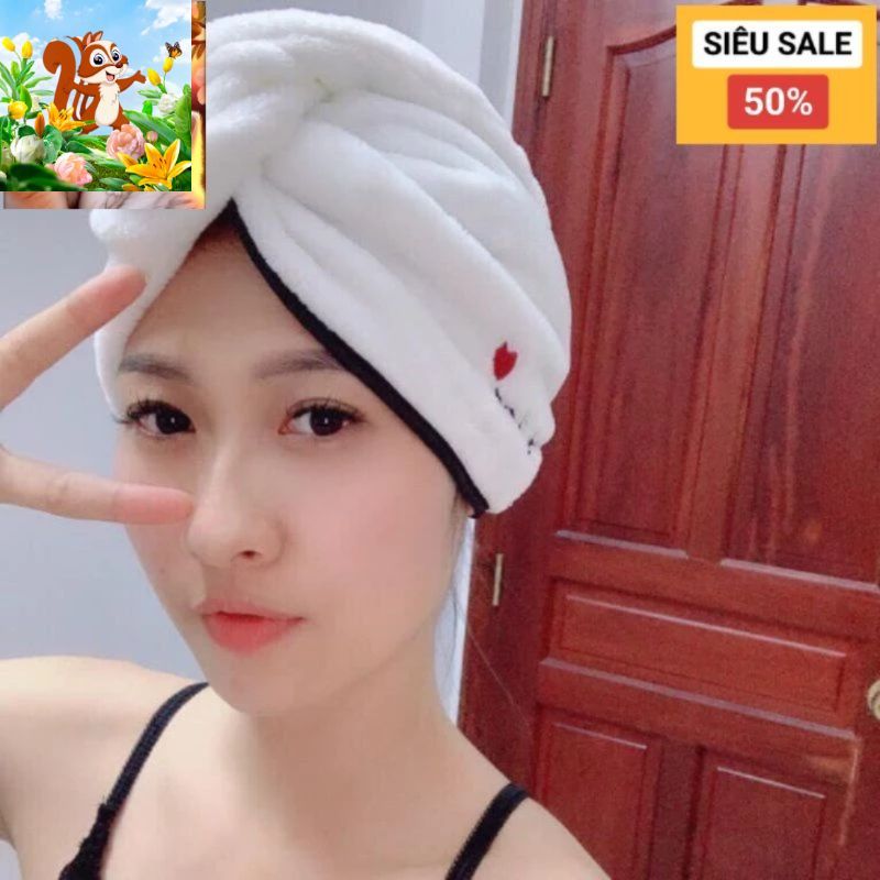 Mũ trùm tóc nhanh khô - khăn quấn tóc nhanh khô - Mủ trùm tóc nhanh khô