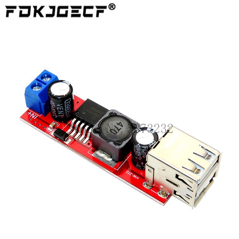 Mô Đun Hạ Áp DC 6V-40V Sang 5V 3A USB DC-DC LM2596