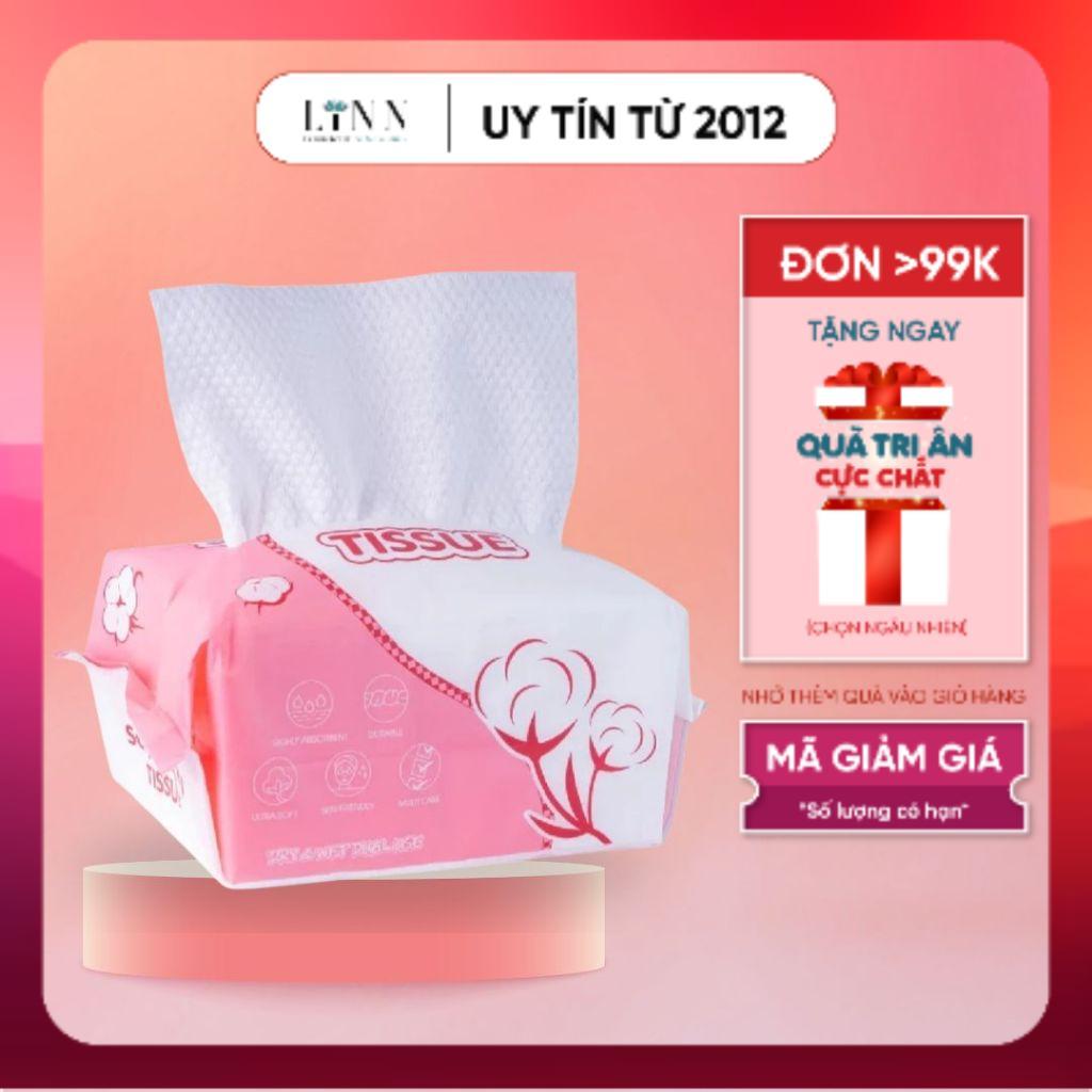 [Gói 80 tờ] Khăn khô đa năng Horus Soft Cotton Tissue, khăn giấy dạng rút tiện lợi, mềm mịn 80 pcs