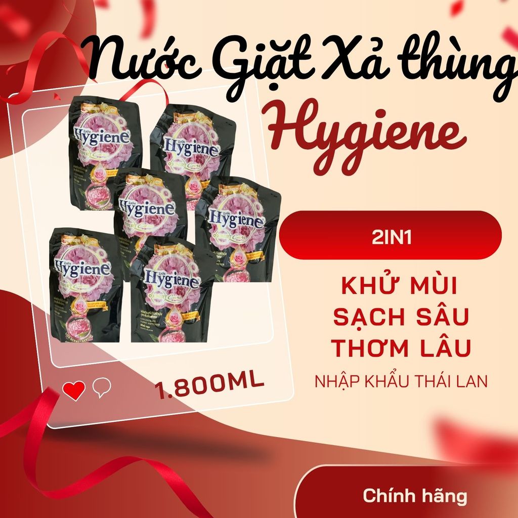 Thanh lý - Thùng nước giặt, thùng túi xả Hygiene 2in1, thùng xả dây hygiene, hàng thái lan, màu đen