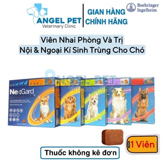  Nexgard Spectra - Viên Nhai Diệt Ve Rận Ghẻ  Demodex Sarcoptes Otodectes  Tẩy Giun -  Lẻ 1 viên - không hộp  