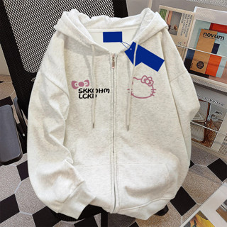  áo khoác nữ cute dễ thương hello kitty mùa đông áo khoác hoodie zip local brand Salmo 