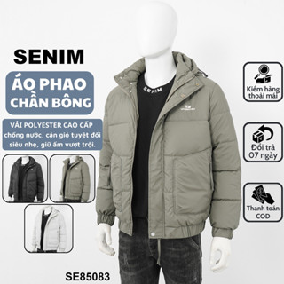  Áo khoác phao nam chần bông SENIM cao cấp cản gió cản bụi giữ ấm áo nam thể thao năng động Se8503 