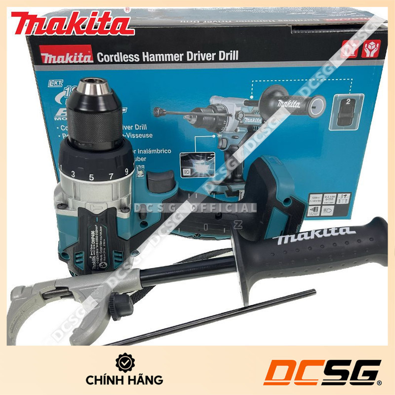 Máy khoan búa và vặn vít dùng pin 18V Makita DHP486Z (thân máy) [ DCSG ]
