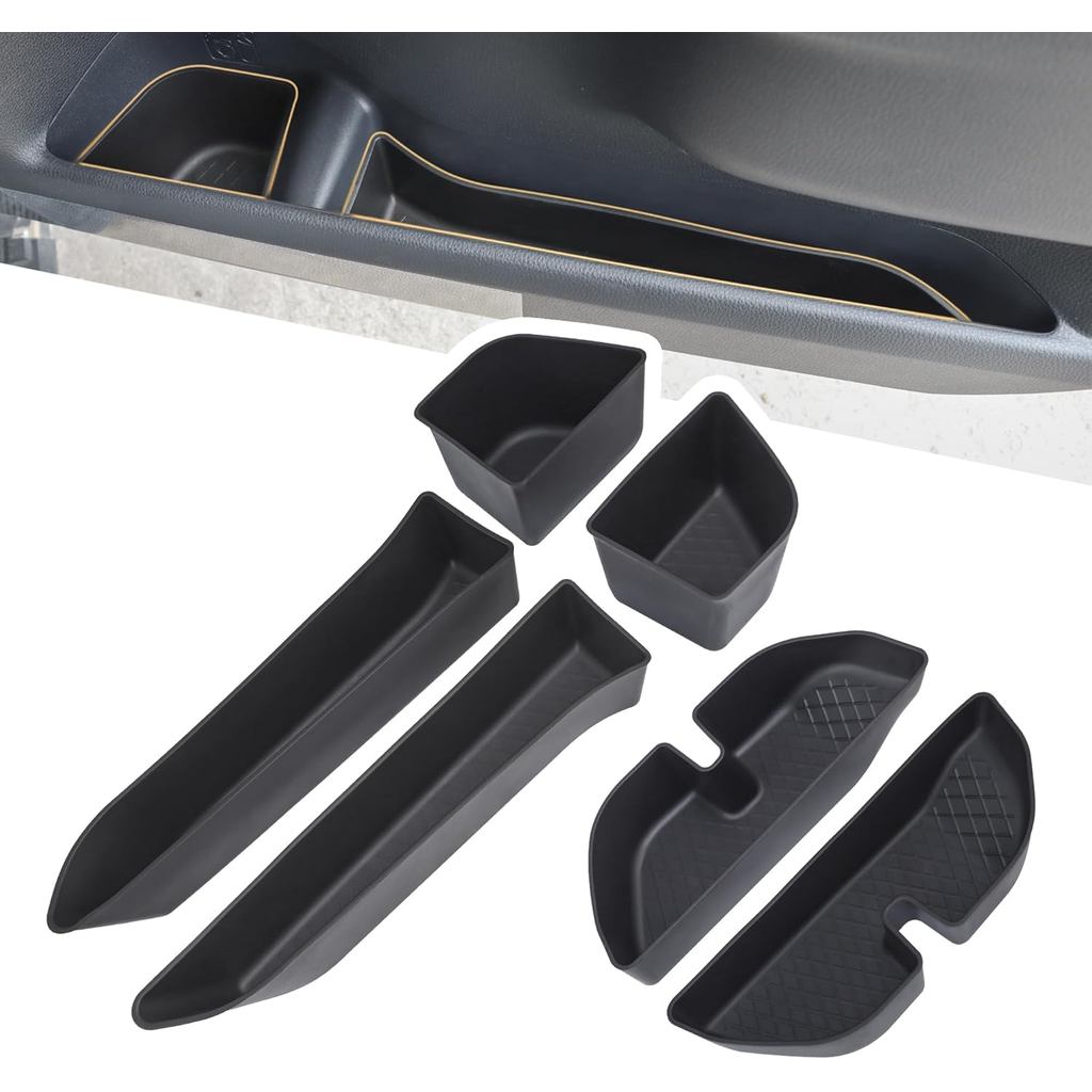 Khay Sắp Xếp Cửa Ô Tô Phù Hợp Cho Xe Toyota Land Cruiser 250 2024 2025 Phụ Kiện 6 Chiếc Silicon Bên 