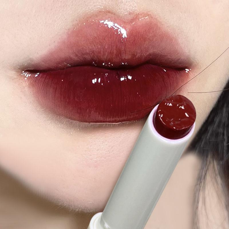 Crazy ~ Cool Dark Red Crazy Crazy Lipstick Water Gloss Mirror Bề mặt không phai màu Học sinh Làm trắ