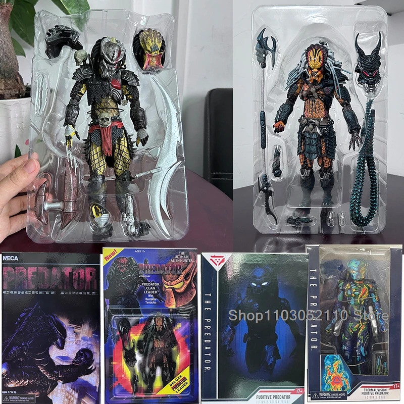 NECA Elder Clan Leader Concrete Jungle Nhân vật hành động Fugitive Thermal Vision Fugitive Predator 