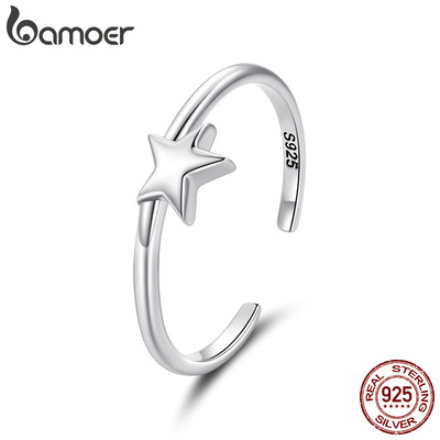 Bạc 925 Nhẫn Thiết Kêp Ngôi Sao - Trang Sức Nữ Phù Hợp Làm Quà Tặng