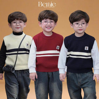  Áo gile len bé trai bé gái 1 đến 7 tuổi màu đỏ be xanh than phong cách hàn quốc BERNIE T1025A15 