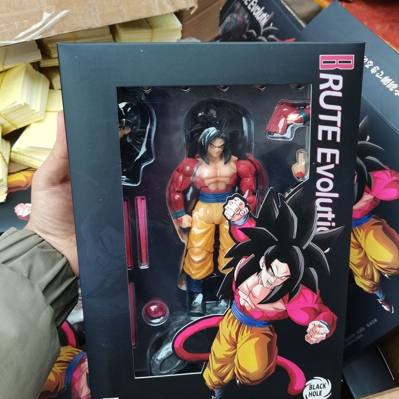 Hàng sẵn có Lỗ đen SHF Model Super Four Goku shf Son Goku Moving 3.0 Wild Power Phiên bản cũ Ưu đãi 