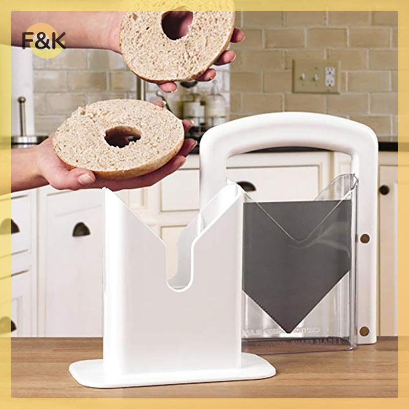 F & K 2023 Máy thái lát đa năng Oril Bagel mới bằng thép không gỉ de Bread Cake Buns Máy cắt bánh mì