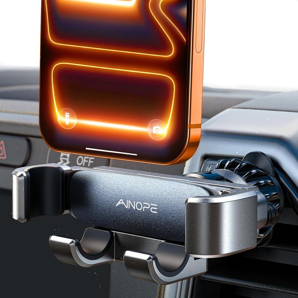 Giá đỡ điện thoại lỗ thông hơi ô tô AINOPE cho iPhone 17 Pro Max [Thiết kế trượt] Giá đỡ điện thoại 
