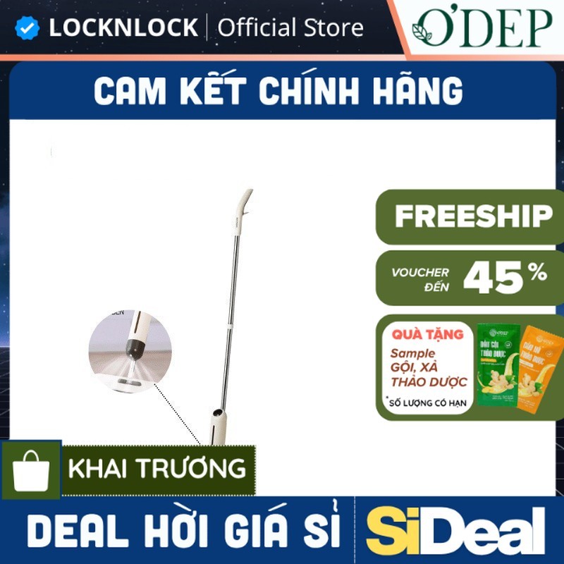 Cây lau nhà LocknLock xịt nước Capsule Spray Mop ETM472 phun nước nhiều diện rộng - Chính Hãng - SID